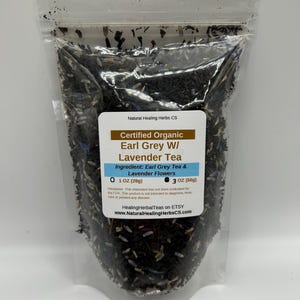 Lavender Earl Grey Tea | Organic Herbal Tea |Loose Leaf Tea | Healing Herbal Teas - 1 oz and 3 oz