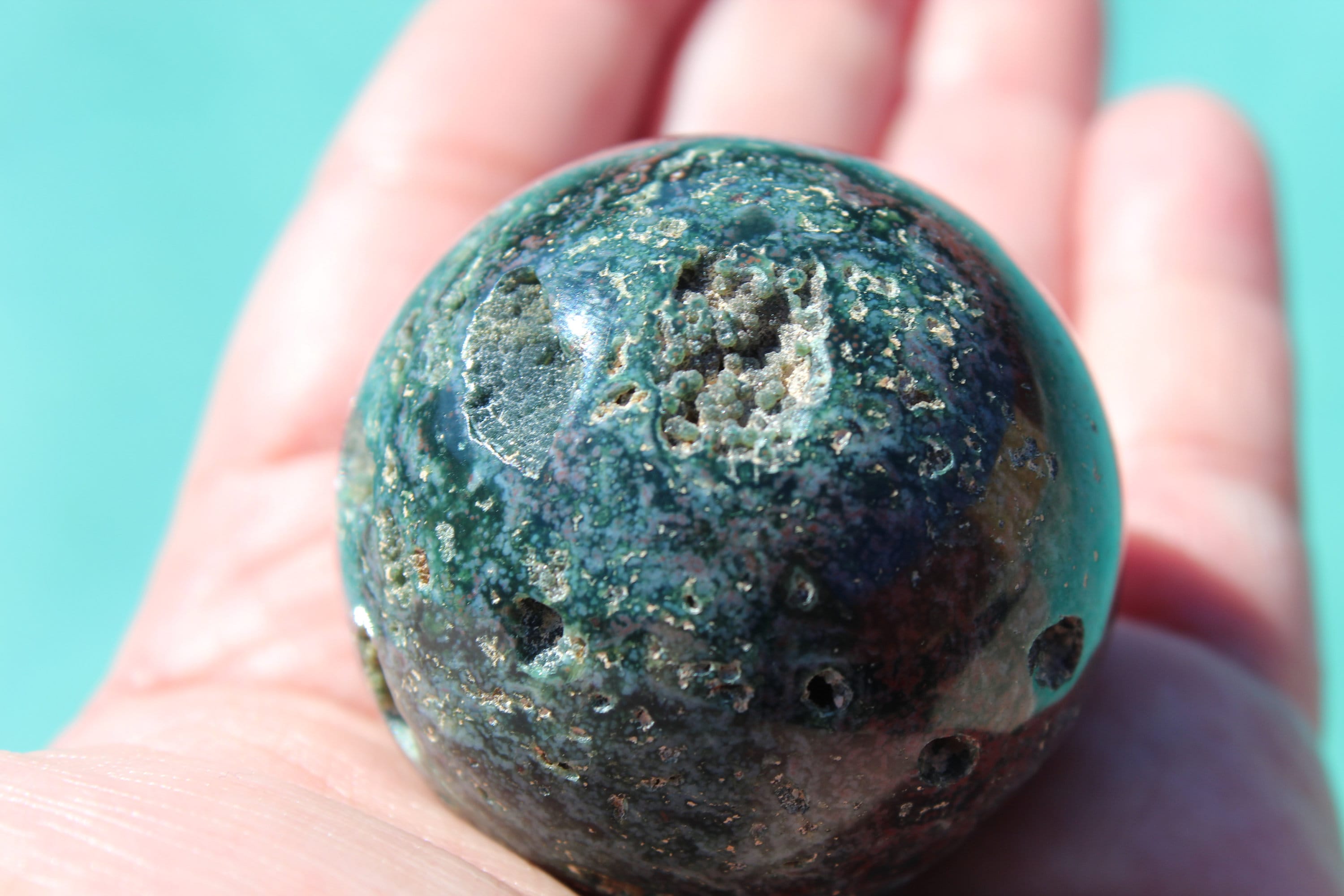 8th Vein Ocean Jasper Sphere - Etsy