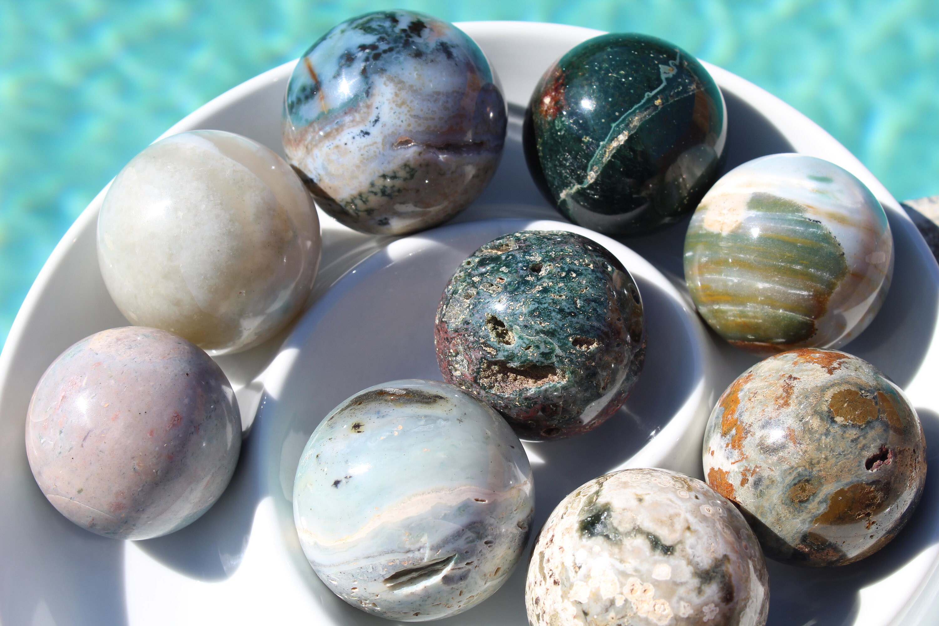 8th Vein Ocean Jasper Sphere - Etsy