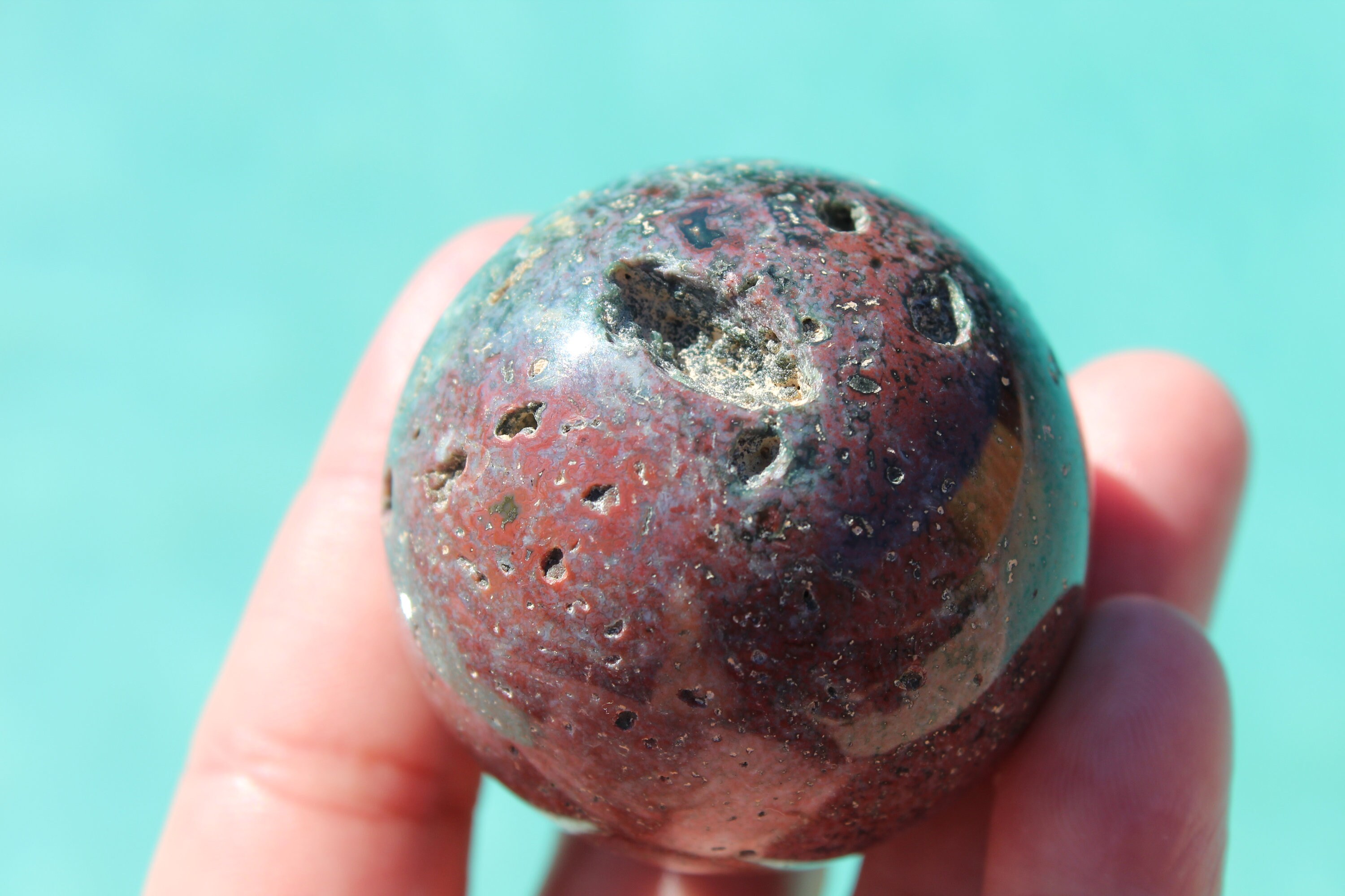 8th Vein Ocean Jasper Sphere - Etsy