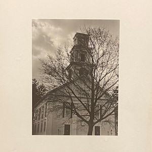 Original Black and White Photograph | Church Photograph | Fine Art | Wall Decor | B + W Photo | Enfield Ct | Home Decor | Wall Art | Shakers