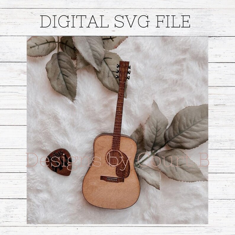 Guitar Pick Case- Digital SVG Laser Ready Max 84% Year-end gift OFF File