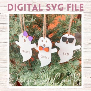 Halloween Ghost Tags - Digital Laser Ready File - SVG