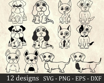 Dog svg bundle, SVG Pet Paw, Dog face svg, Puppy svg file vector, Dog Silhouette svg, Puppies svg, Dog Cut Files for Cricut and Silhouette
