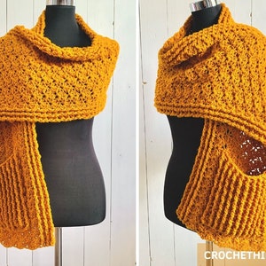 Wave After Wave SHAWL - crochet pdf pattern instant download - beginner scarf wrap - DIY