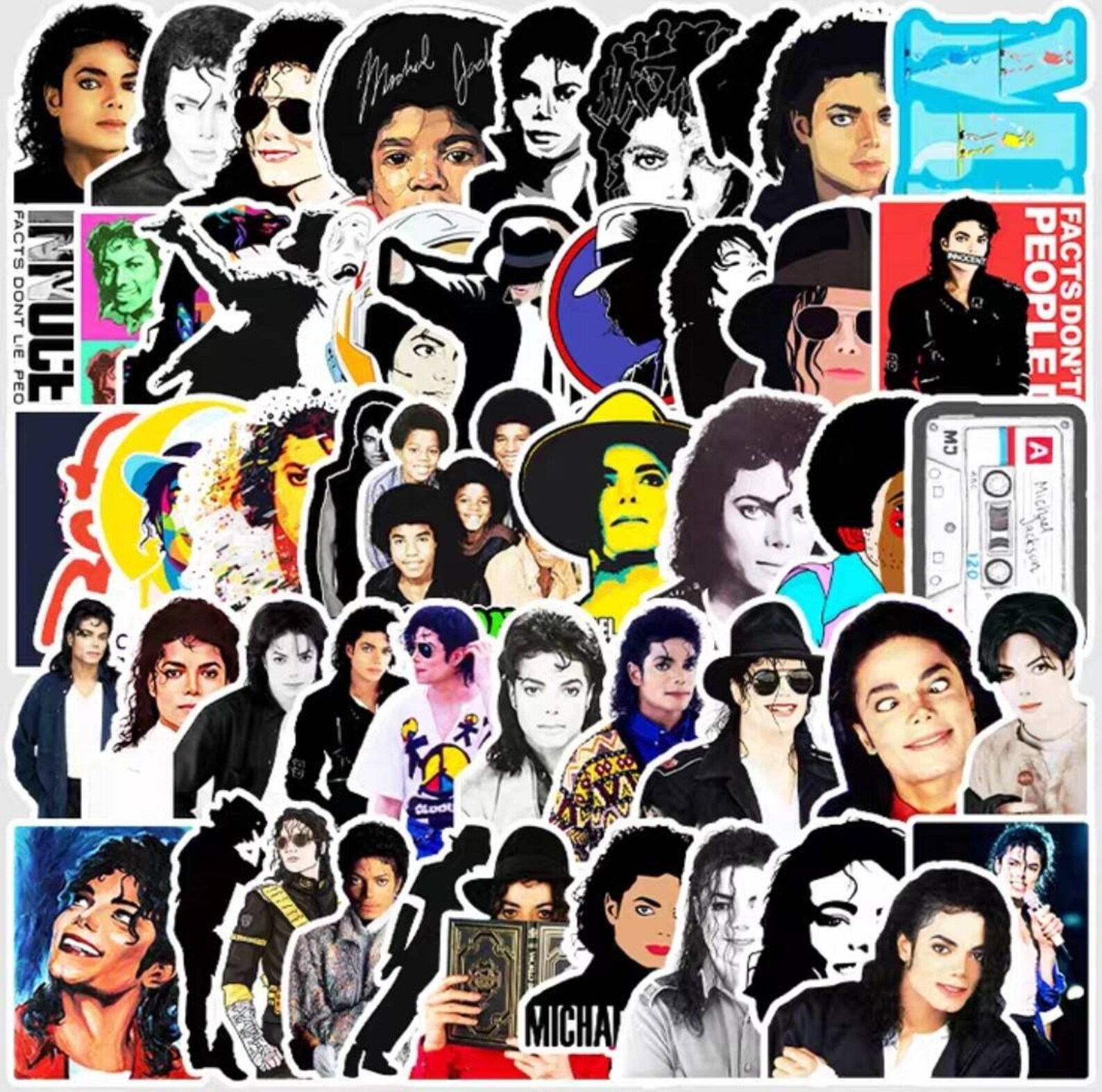 50pcs Michael Jackson Stickers/Superstar Stickers/Legend Etsy