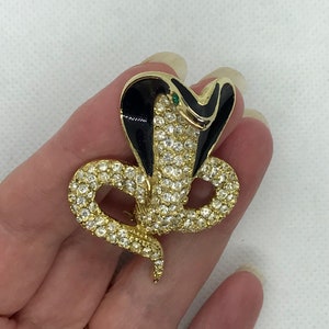 Thriller Animal Metal Cobra Snake Brooch - Punk Enamel Gem Pin For Jackets & Bags - View #7