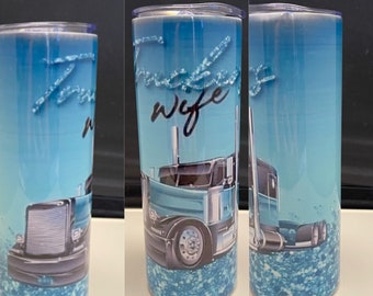 20 oz Tumbler/Trucker's Wife/CAN BE PERSONALIZED