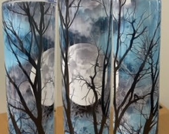20 oz Tumbler/Full Moon Scene/gift/CAN BE PERSONALIZED