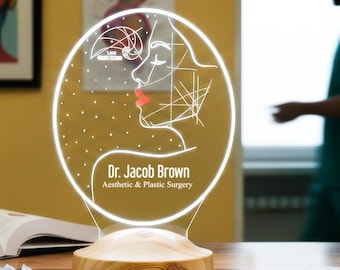 Personalized Aesthetic Lamp, Cosmetic Clinic Decor, Plastic Surgeon Gift, Botox Doctor Gift,Perfect Gift For Doctors, Graduation Gift