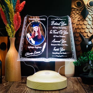 Personalized Graduation Night Light, Graduation LED Lamp, Graduation Gifts, Graduation Gifts With Photo, Unique Gift for Graduation Day