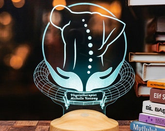 Lampada LED 3D personalizzata come regalo per terapia occupazionale, regalo per assistente di terapia occupazionale, miglior regalo per fisioterapista, regalo per studente di terapia occupazionale