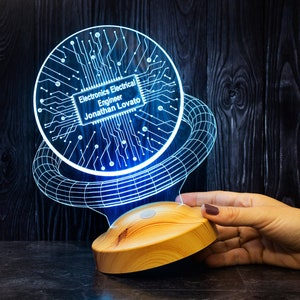 Elektroniker, Elektroniker Geschenk, Elektroniker, 3D-LED-Lampe, Geschenk für Techniker, Lampe nach Maß, personalisiertes Geschenk