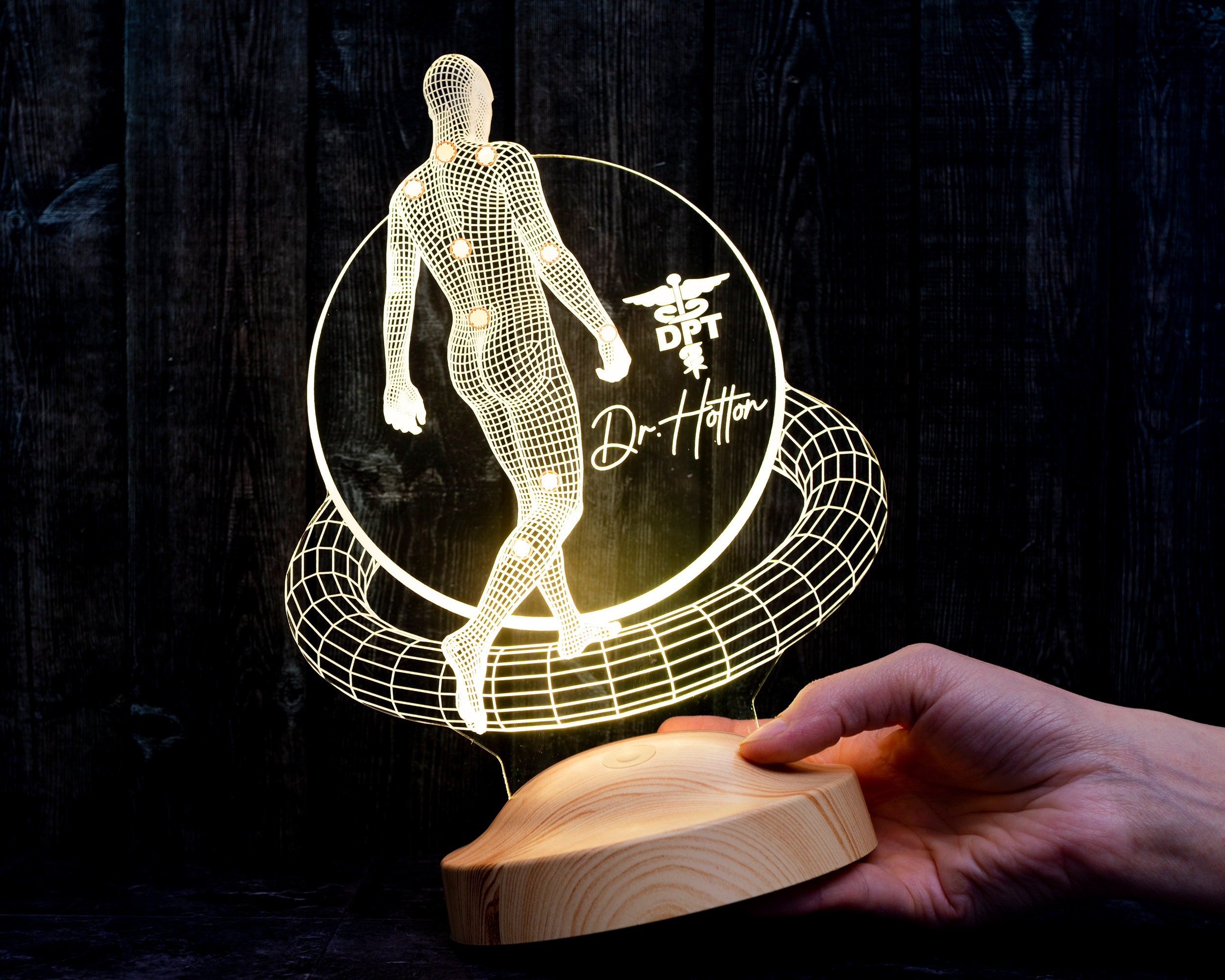 Physical Therapist Personalized 3D Lamp, Doctor Of Physical Therapy Graduation Gift, DPT Graduation, Doctor Of Physiotherapy, Assistant Gift