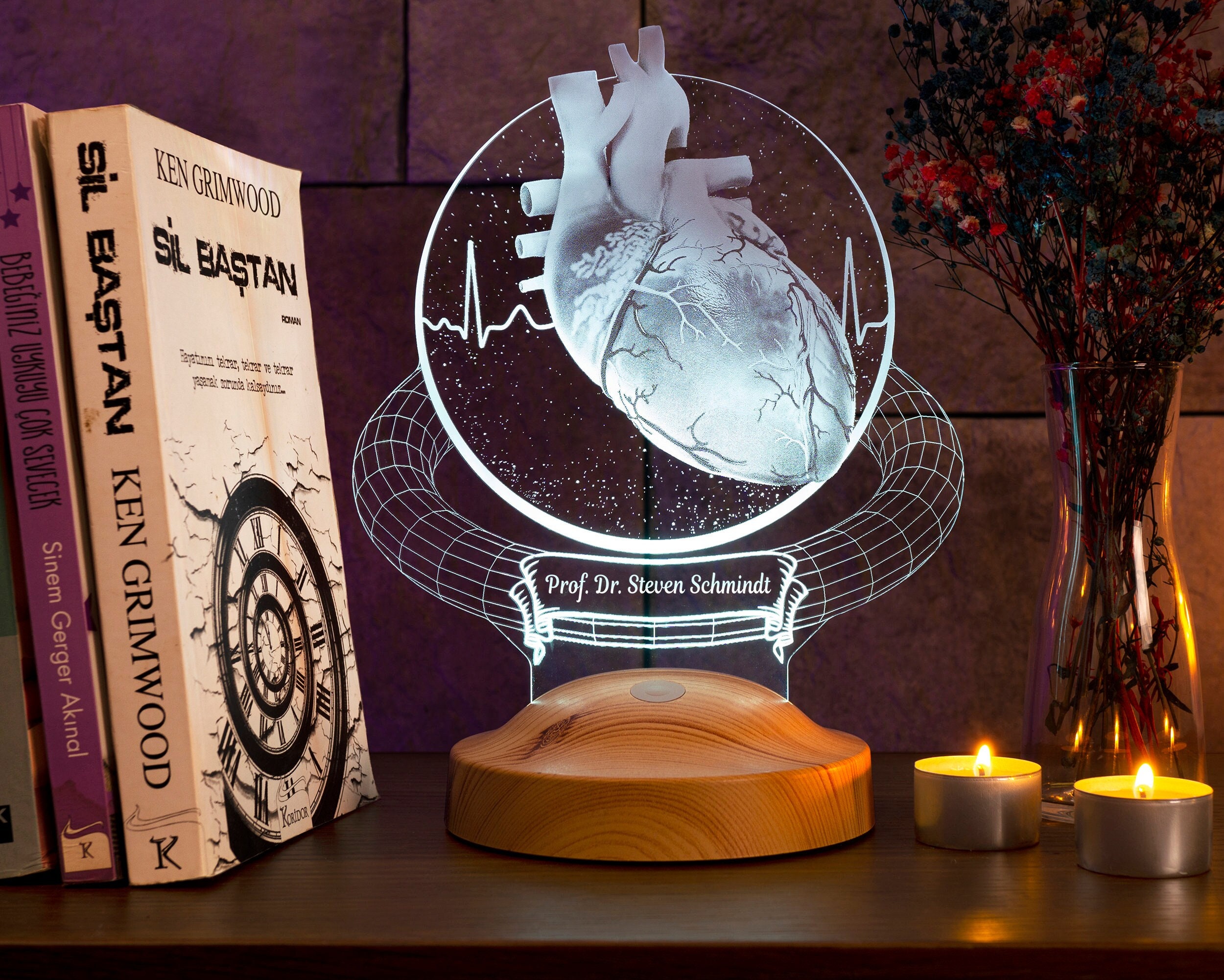 Heart Surgeon Personalized 3D Lamp, Cardiologist Gift, Heart Specialist Unique Doctor Gift,Customized Gifts for Heart Doctor,Cardio thoracic