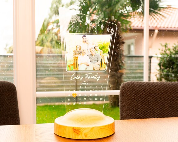 Personalized Night Light With Photo, Custom Photo Calendar for Familys,  Newborn Day Calendar With Photo, Newborn Gift With Photo - Etsy