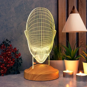 3D Human Head Night Light, Psychology Gift, Philosophy Decor, Gift for ...