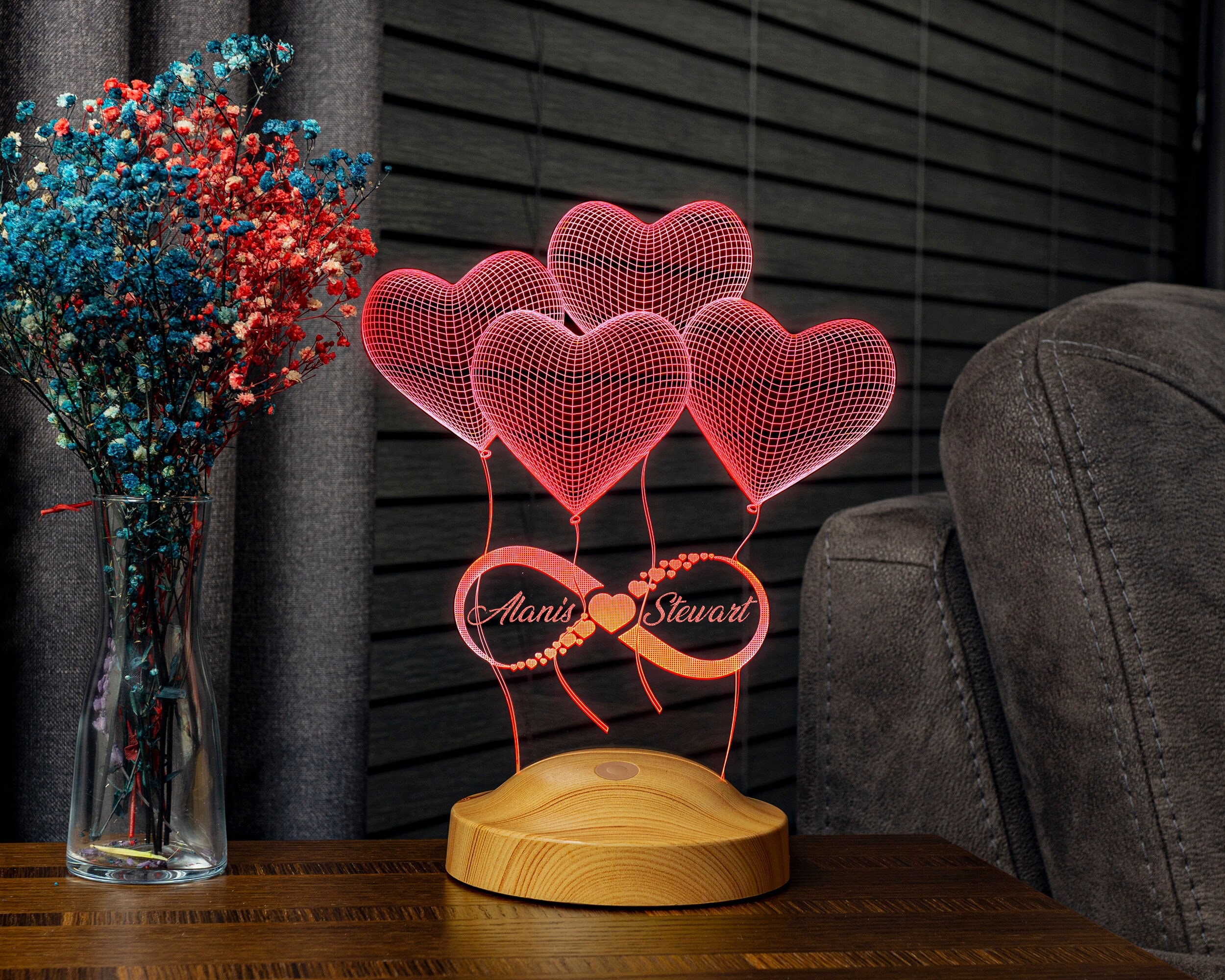 Veilleuse LED Personnalisée, Réservez Votre Date, Veilleuse Acrylique Personnalisée, Cadeau Pour Couple, Cadeau De Mariage, Cadeau D'anniversaire, Cadeau Pour Petite Amie - France