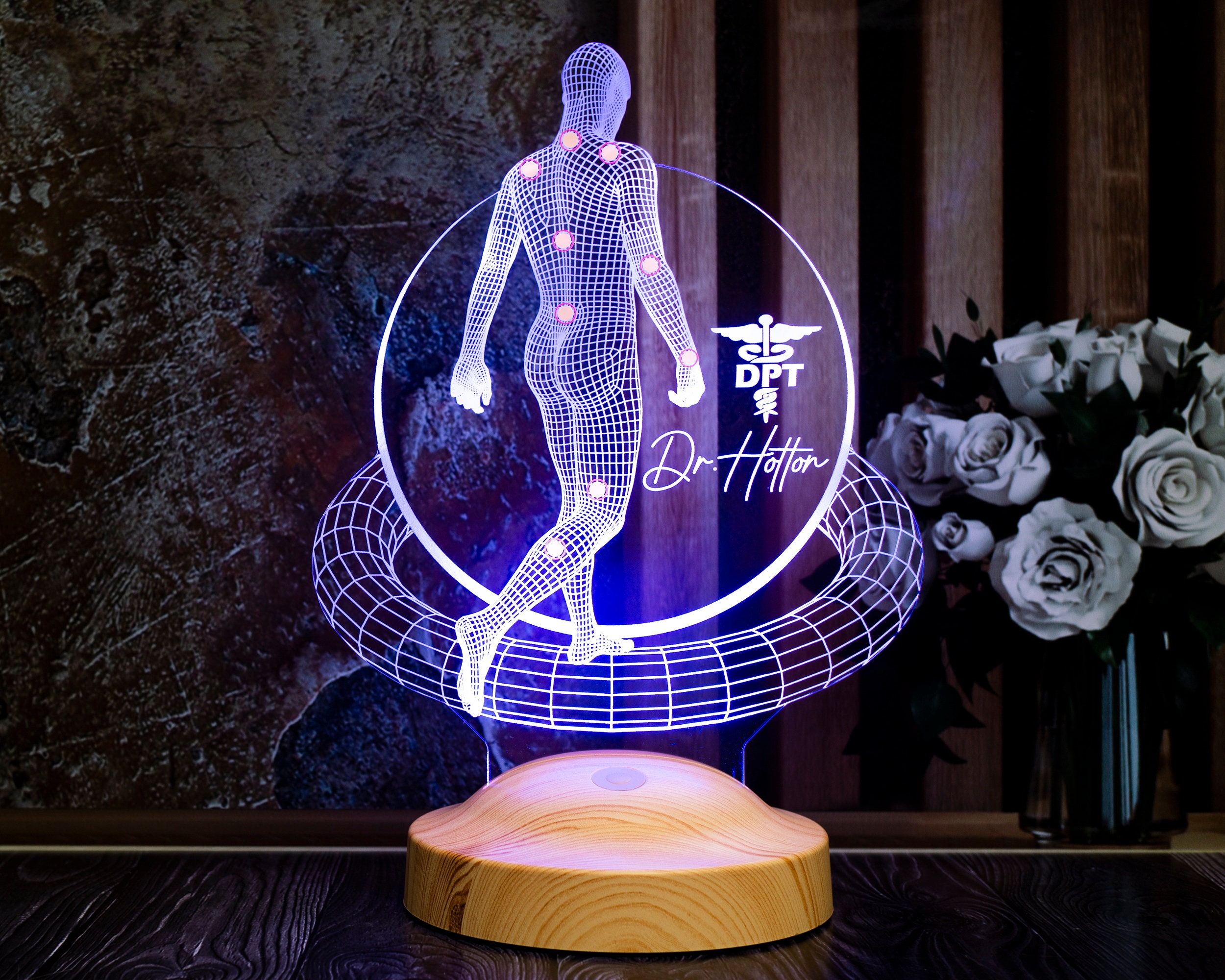 Physical Therapist Personalized 3D Lamp, Doctor Of Physical Therapy Graduation Gift, DPT Graduation, Doctor Of Physiotherapy, Assistant Gift