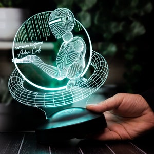 Software Engineer 3D Led Lamp, Artificial Intelligence, Programmer Gift, Gift For Coder, Custom Software Developer Gift, Techie Gift image 5