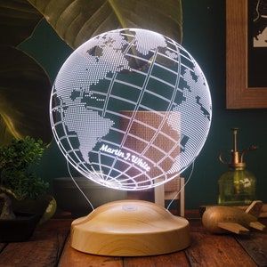 3D Weltkugel Lampe Bunt, Einzigartiges Globe Nachtlicht, Weltreisende Geschenk, Geschenke für Reisende, Dekor Globe, Geschenke für Geographie Lehrer