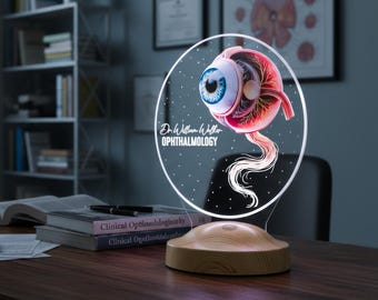 Personalized Ophthalmologist LED Lamp, Eye Doctor Gift, Optometrist Desk Decor, Ophthalmology Graduation Gift, Eye Anatomy Lamp