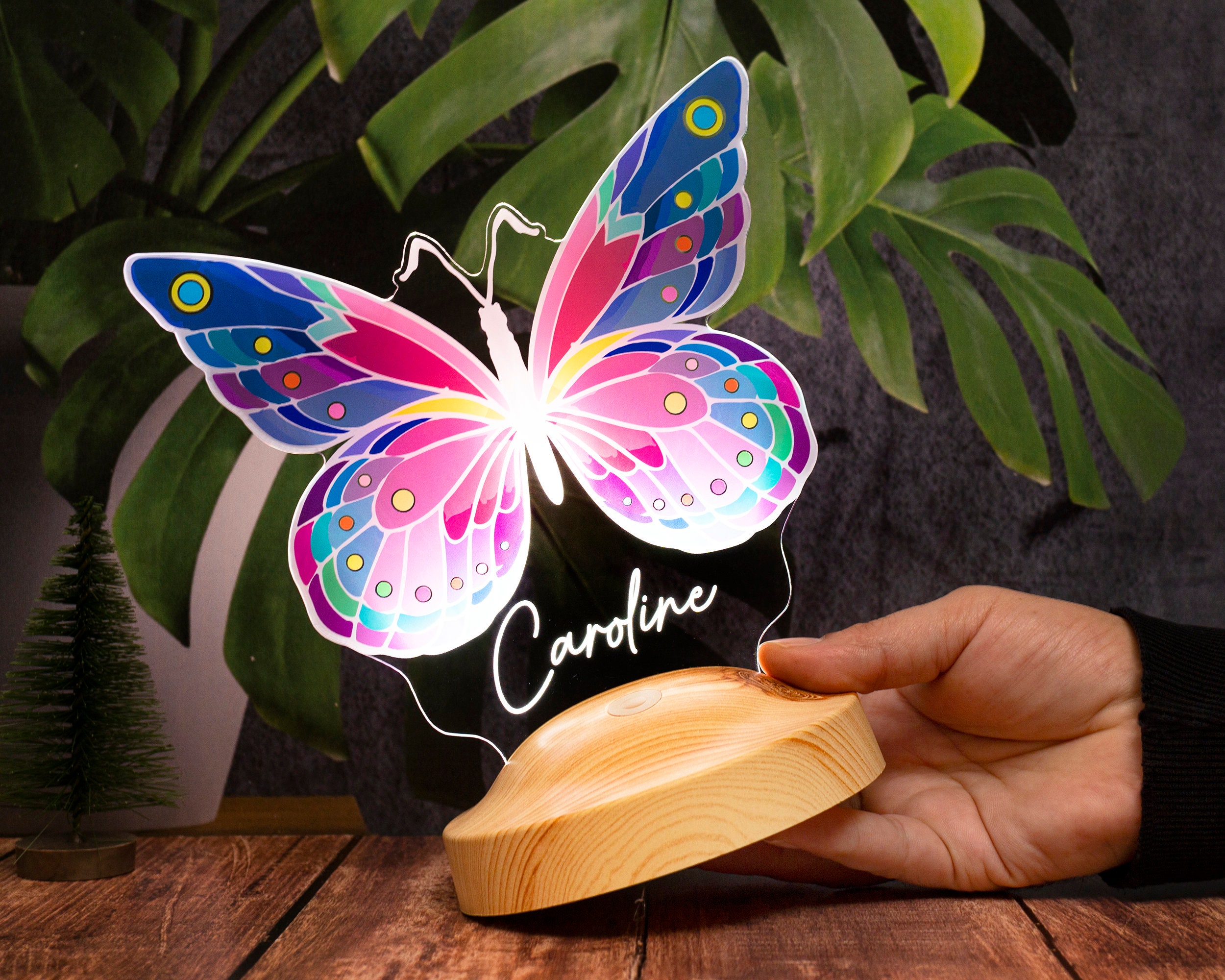 Luz De Noche Bebé Forma De Mariposa Luz Nocturna Infantil
