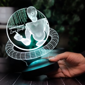 Software Engineer 3D Led Lamp, Artificial Intelligence, Programmer Gift, Gift For Coder, Custom Software Developer Gift, Techie Gift image 7