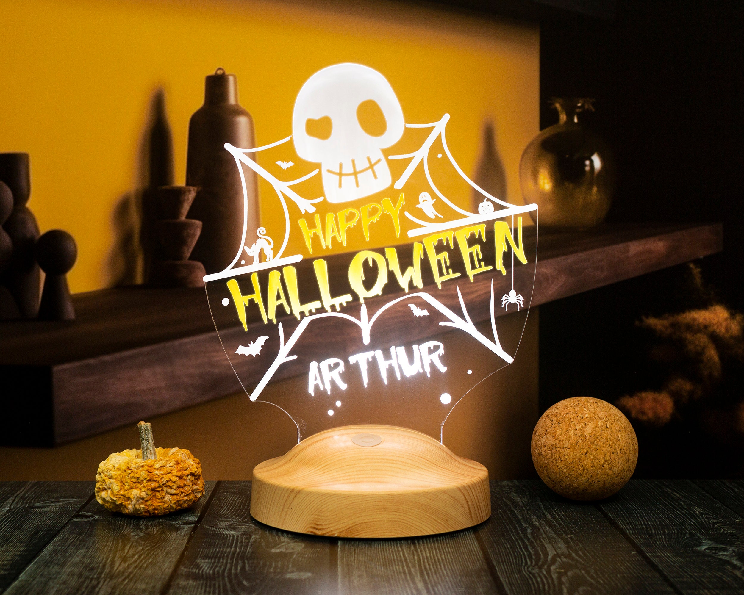 Halloween Totenkopf Lampe Dekor für Halloween Party, personalisiertes  Geschenk für Halloween, für Party, Dekoration für Halloween, Acryl Halloween  Licht - .de