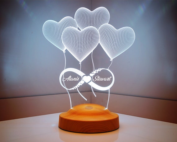 Lámpara LED Corazón Personalizada Foto