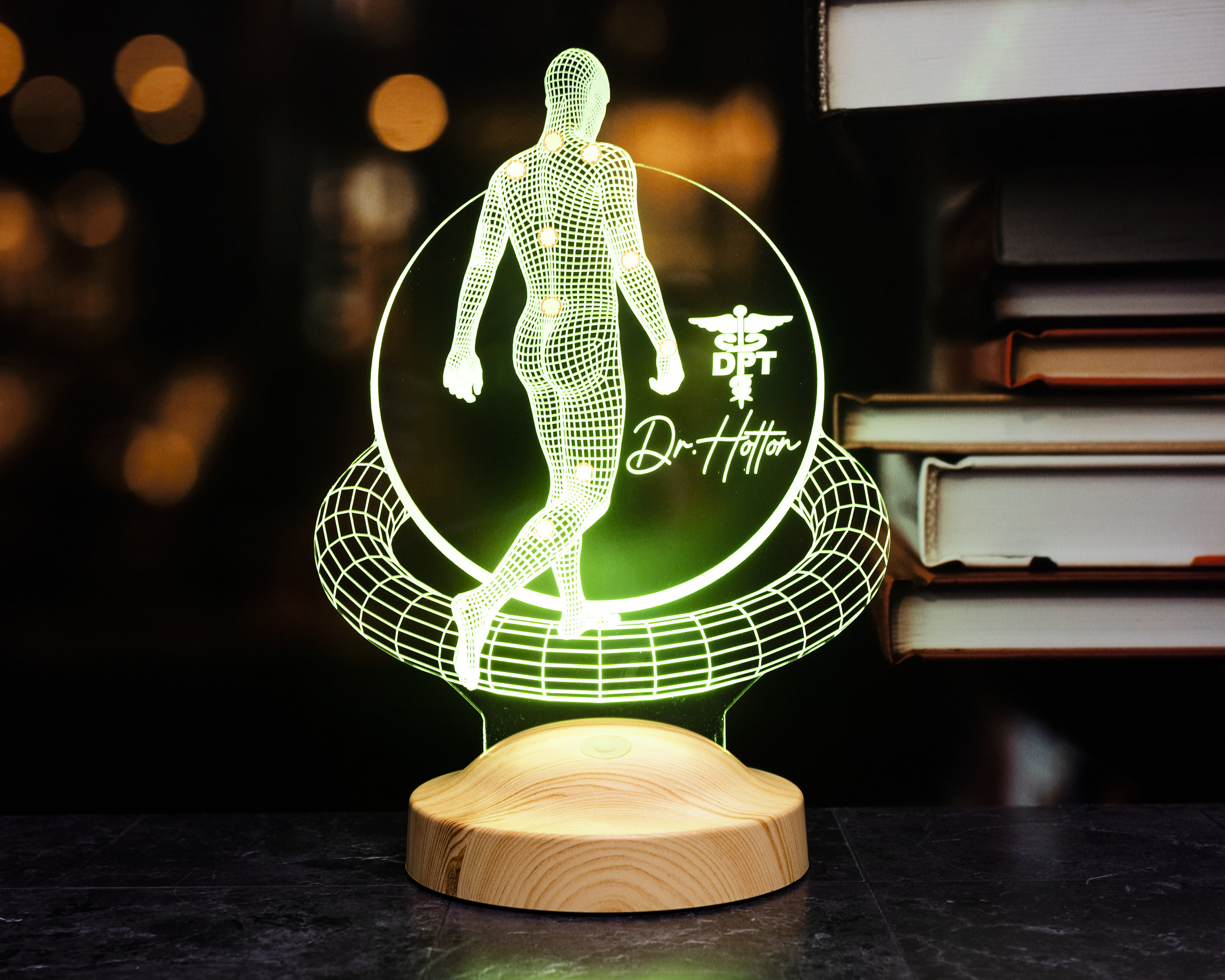 Physical Therapist Personalized 3D Lamp, Doctor Of Physical Therapy Graduation Gift, DPT Graduation, Doctor Of Physiotherapy, Assistant Gift