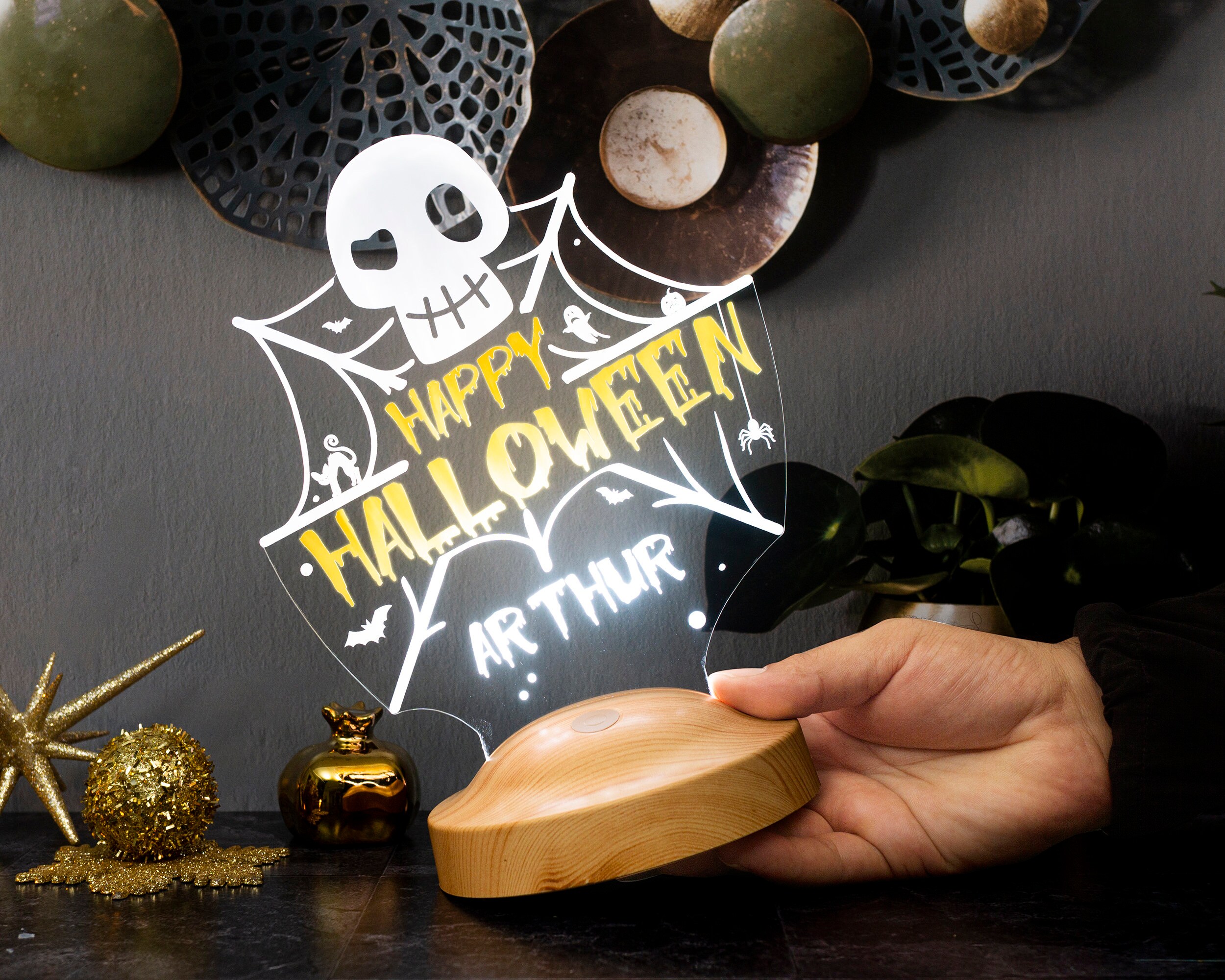 Totenkopf Lampe Heim Halloween Dekoration Totenkopfköpfe für Party