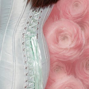 Lace-up back corset dress with adjustable fit and custom tailoring