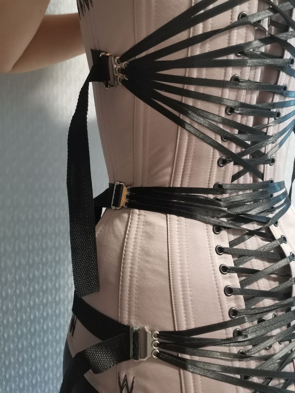 Otis Satin Overbust Corset With Buckles