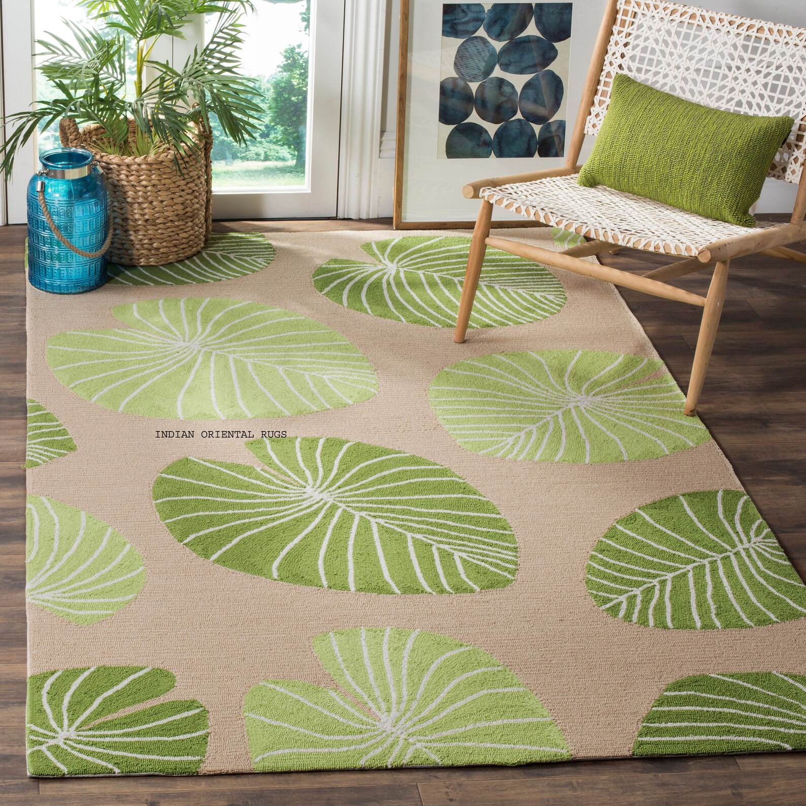 Lily Leaf Rug 100 Woolen Hand Tufted Rug for Living Room Hall Etsy