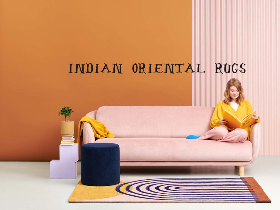 Designer Hand Tufted Pink Gold Area Rug 100 Woolen Rug Etsy