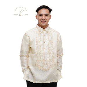 Organza Classic Barong Tagalog with Lining - Jacobo - JF589