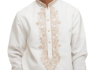 Jusilyn Barong Tagalog Embroidered Ivory - JS122