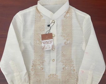 Boys Lining Barong Tagalog  Premium Embroidery | Philippine Made | Authentic Fabrics | BarongWorld