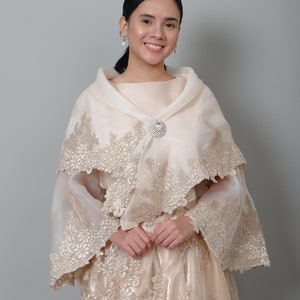 Conjunto de vestido tradicional Filipiniana Barot Saya de primera calidad - Kyla - JK04