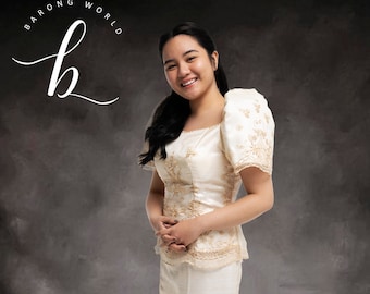 Premium Baro&#39;t Saya Filipiniana - Olivia - MR965