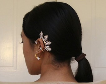 3-Star & Sun Inspired Catriona Ear Cuff Sun | Philippine Accessory