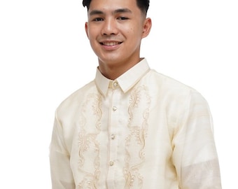 Organza Classic Barong Tagalog with Lining - Jacobo - JF589