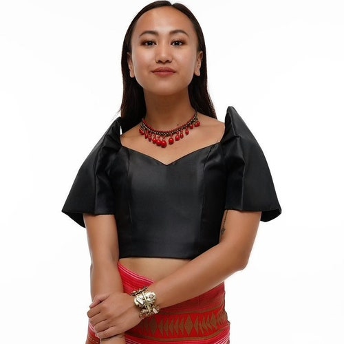 Modern Ethnic Peacock Filipiniana Dress 