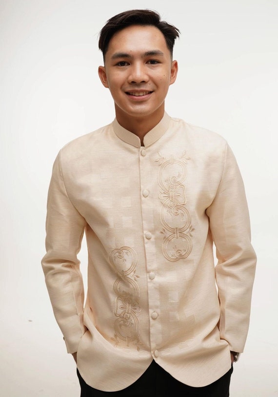 Men's Jusilyn Satin Premium Barong Tagalog Coat Joseph - Etsy
