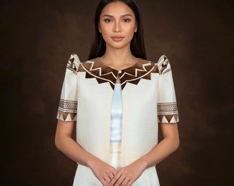 Ivory Premium Jusilyn Filipiniana Bolero - Irish - JK53