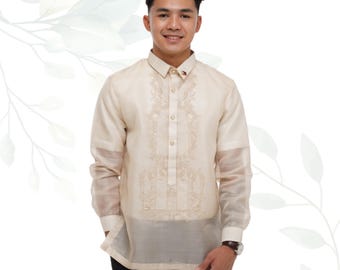Premium Elegant Men&#39;s Piña Cocoon Classic Barong Tagalog - Carlos - MR404 | Finest Barong Tagalog Quality