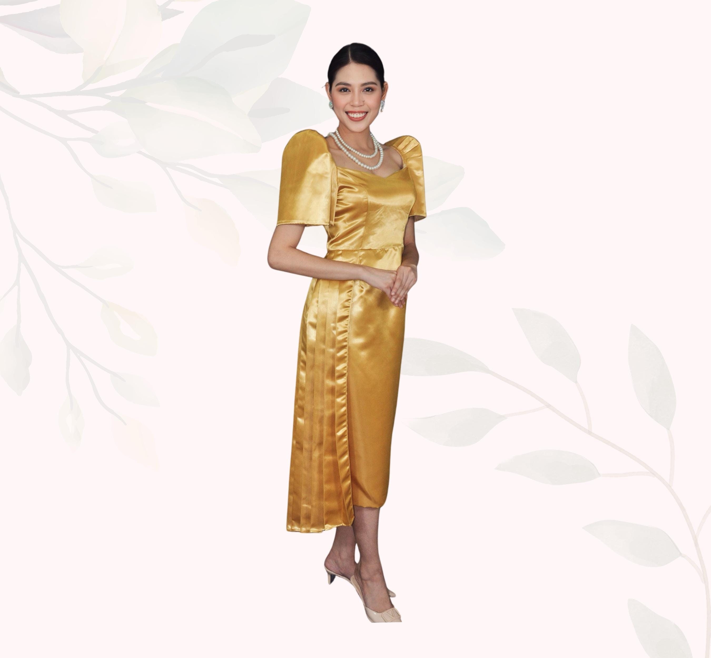 slim fit dress slacks WA07 - Classic Alampay Gold main image 1