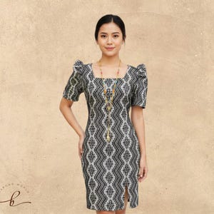 Ilocos Pinilian Handwoven Filipiniana Dresses - Penelope - HW56