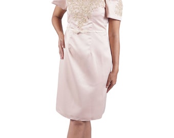 Duchess Satin Filipiniana Dress - JN37
